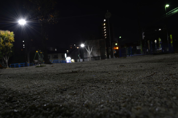【福岡散歩日誌4】深夜の浄水通り：山荘公園（シャッタースピード高め）