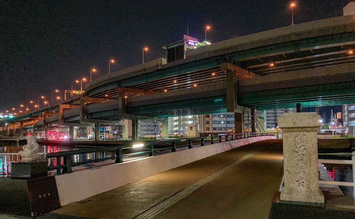 【博多区呉服町】深夜の「恵比寿橋」。御笠川に反射する夜景に恋をした 恵比寿橋