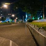【博多区】「出来町公園」旧博多駅構内だった公園を深夜に散歩